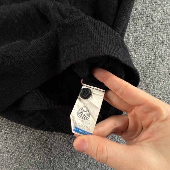 Lacoste Sweater Men Wool Size 2 Black Collared Preppy Knit Pullover Adult Logo - Picture 11 of 16